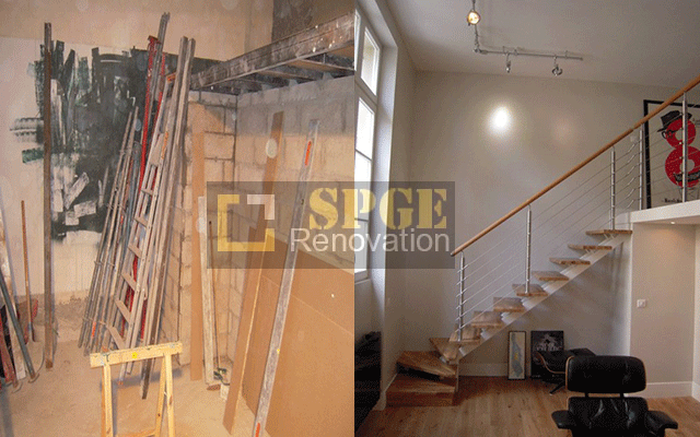 loge de gardienne transformé en duplex haute standing